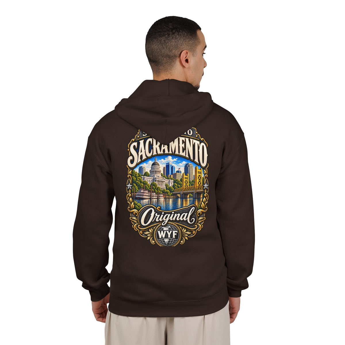 WYF Sacramento Full-Zip Hoodie | Sacramento Souvenir & Where You From Streetwear