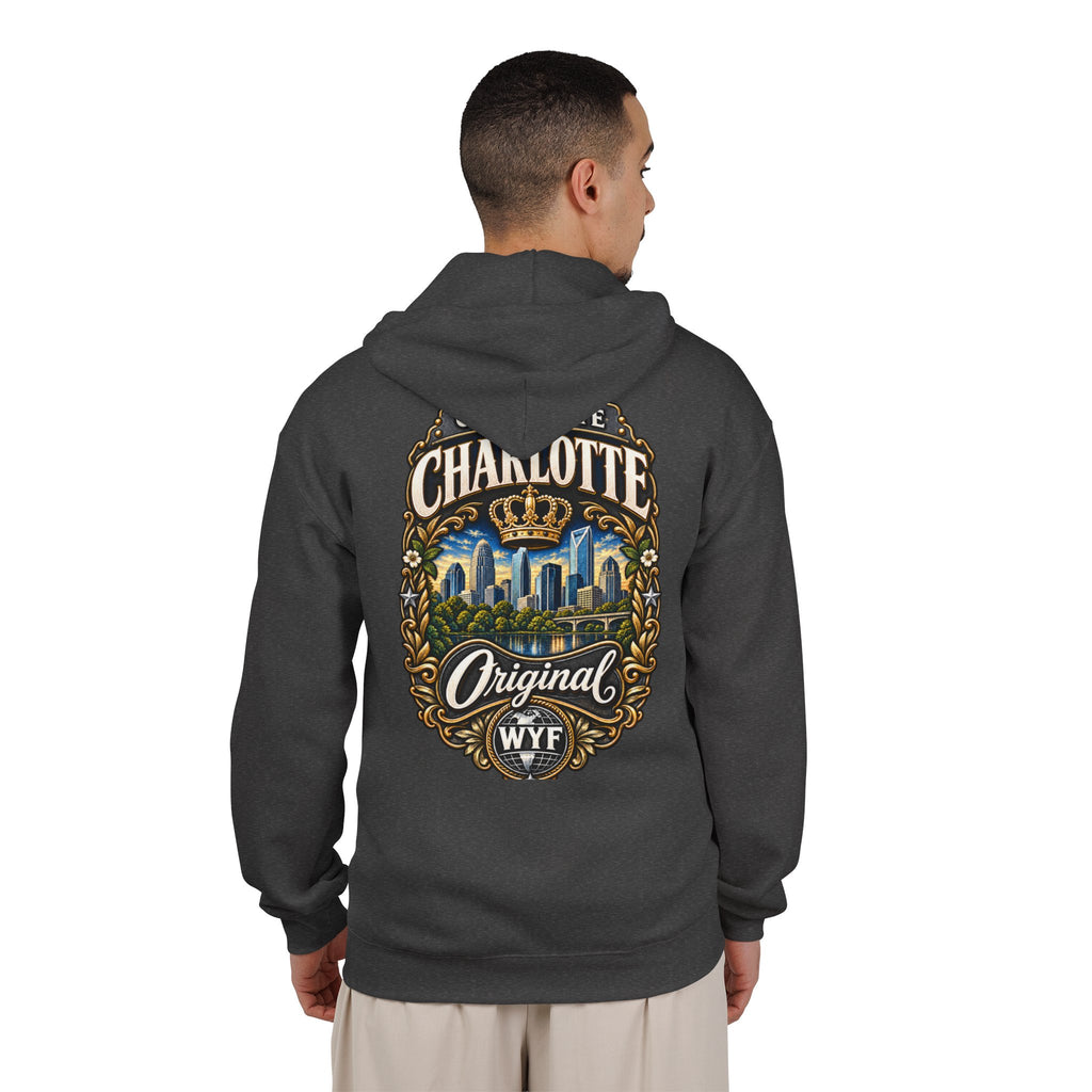 WYF Charlotte Full-Zip Hoodie | Charlotte Souvenir & Where You From Streetwear