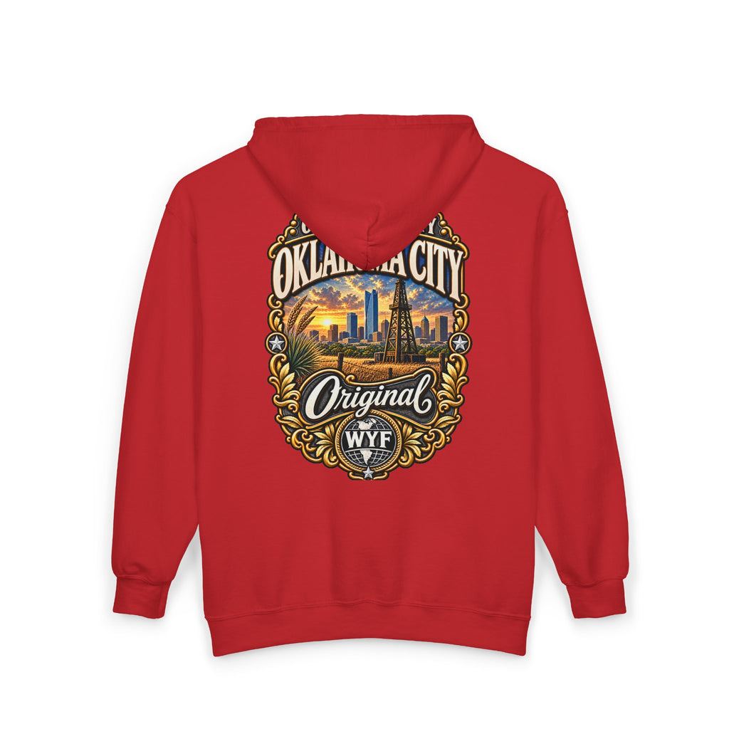 WYF Oklahoma City Full-Zip Hoodie | Oklahoma City Souvenir & Where You From Streetwear