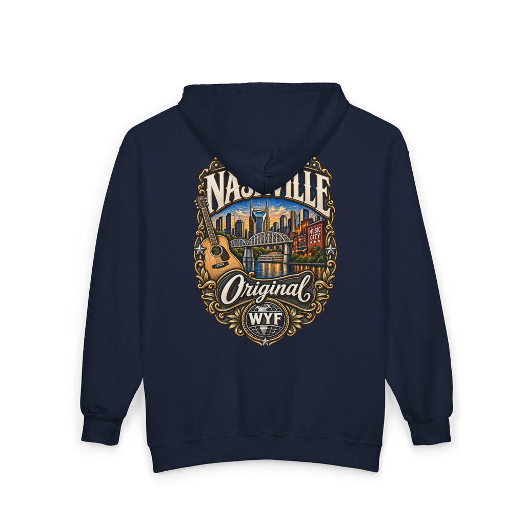 WYF Nashville Full-Zip Hoodie | Nashville Souvenir & Where You From Streetwear