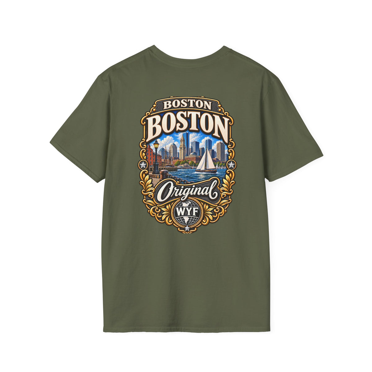 WYF Boston T-Shirt | Boston Souvenir & Where You From Streetwear