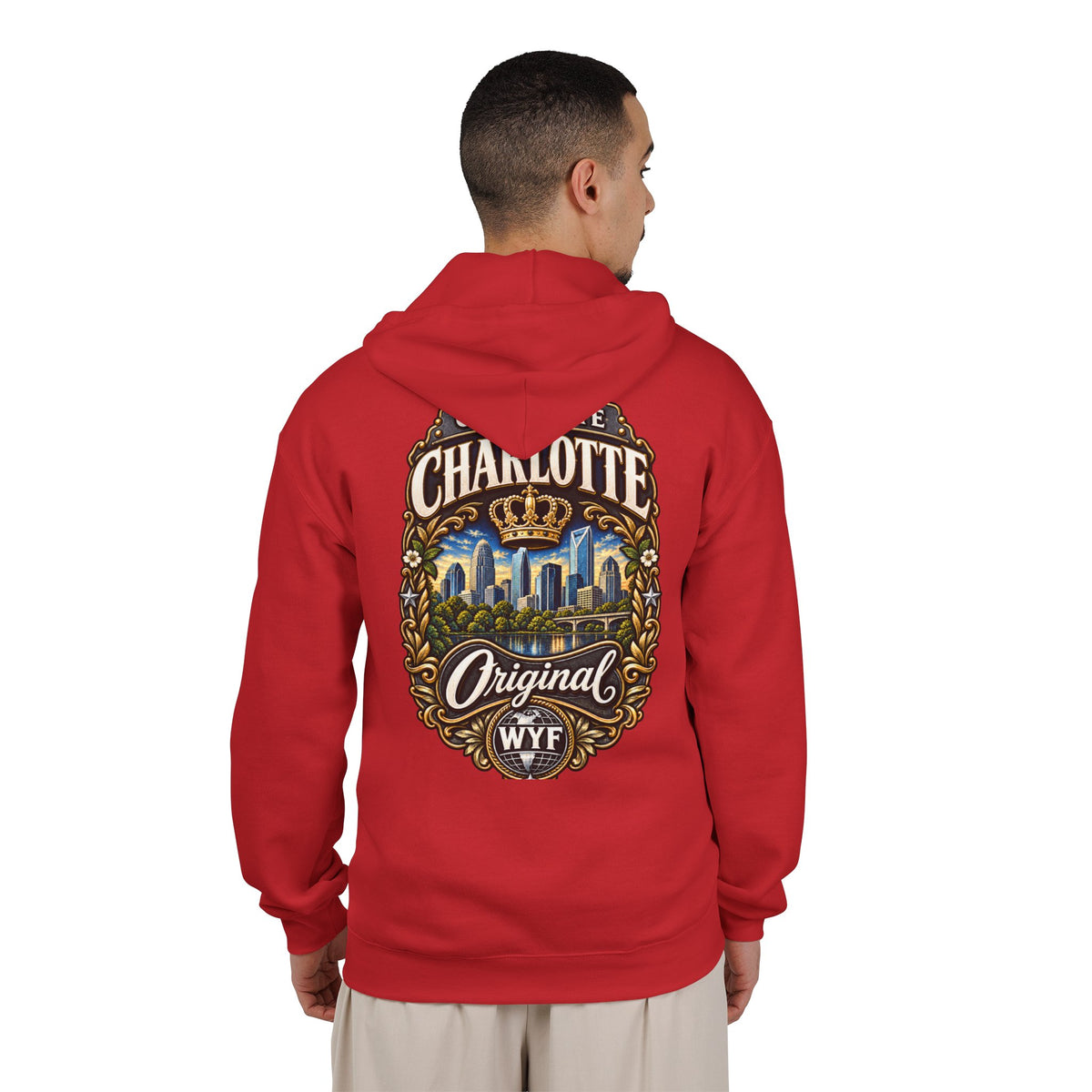 WYF Charlotte Full-Zip Hoodie | Charlotte Souvenir & Where You From Streetwear