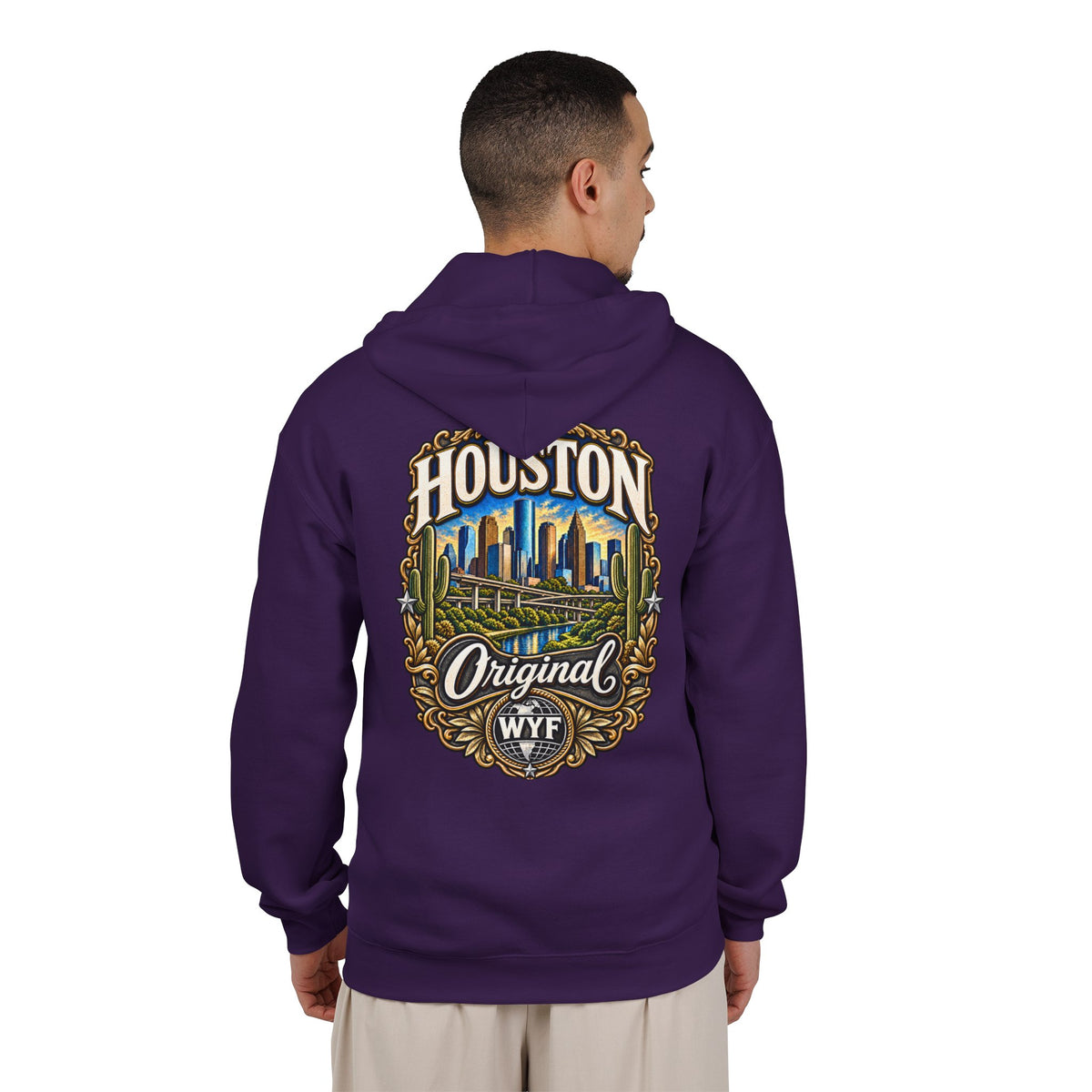 WYF Houston Full-Zip Hoodie | Houston Souvenir & Where You From Streetwear