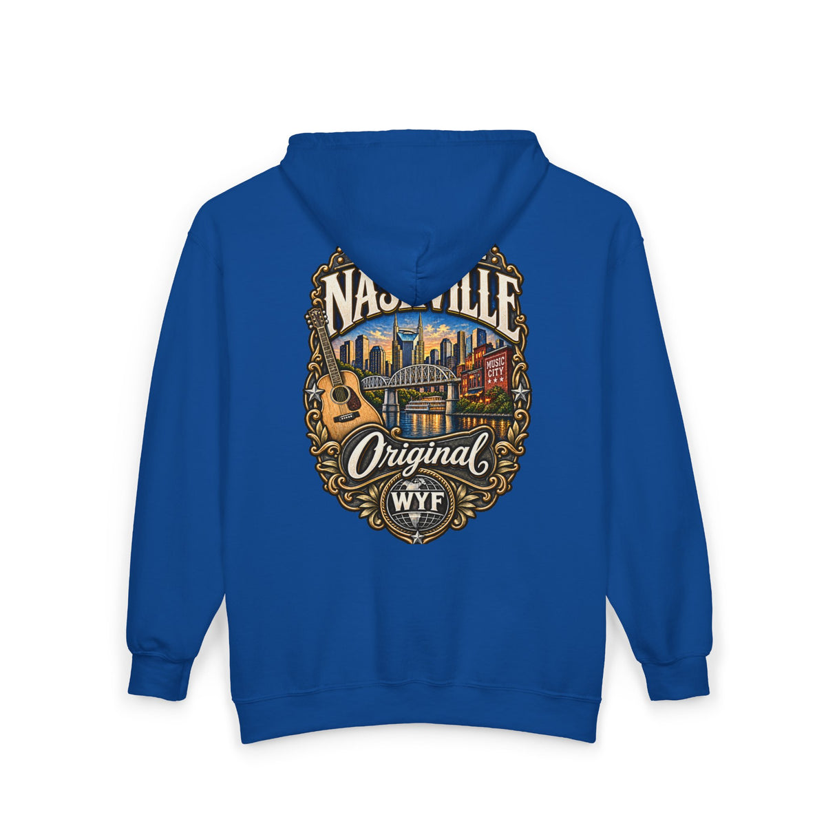 WYF Nashville Full-Zip Hoodie | Nashville Souvenir & Where You From Streetwear