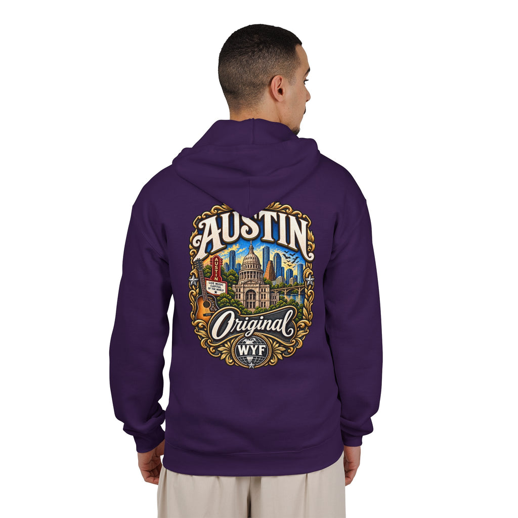 WYF Austin Full-Zip Hoodie | Austin Souvenir & Where You From Streetwear