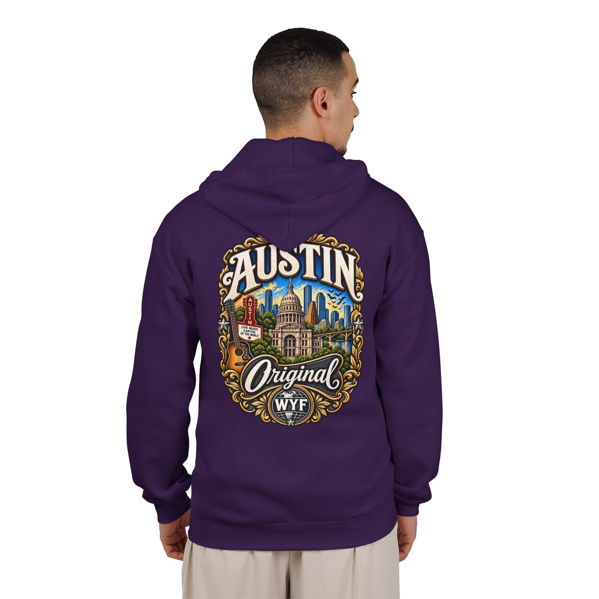 WYF Austin Full-Zip Hoodie | Austin Souvenir & Where You From Streetwear