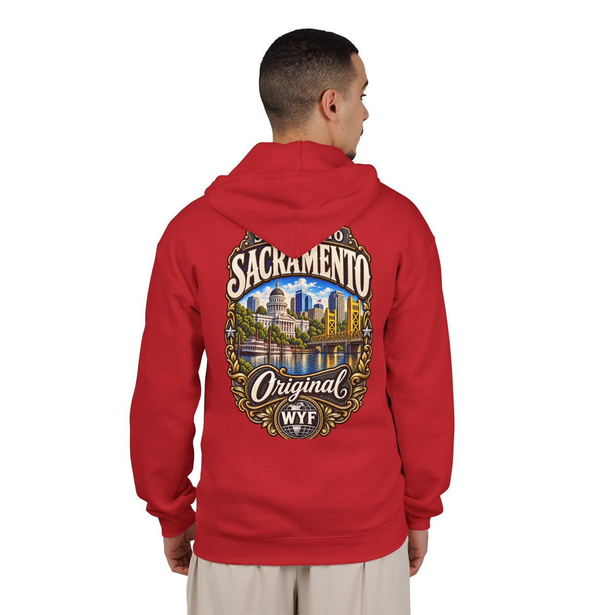 WYF Sacramento Full-Zip Hoodie | Sacramento Souvenir & Where You From Streetwear
