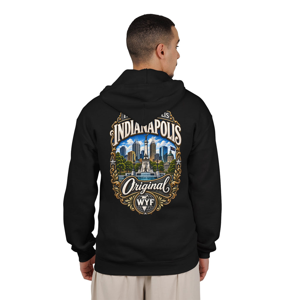 WYF Indianapolis Full-Zip Hoodie | Indianapolis Souvenir & Where You From Streetwear
