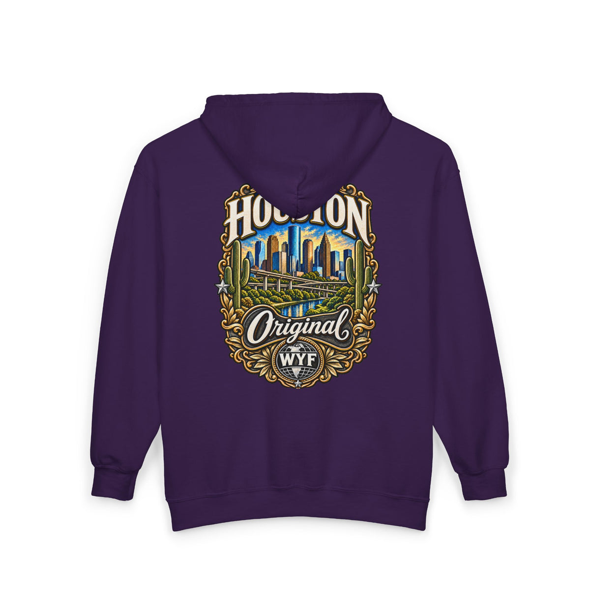 WYF Houston Full-Zip Hoodie | Houston Souvenir & Where You From Streetwear