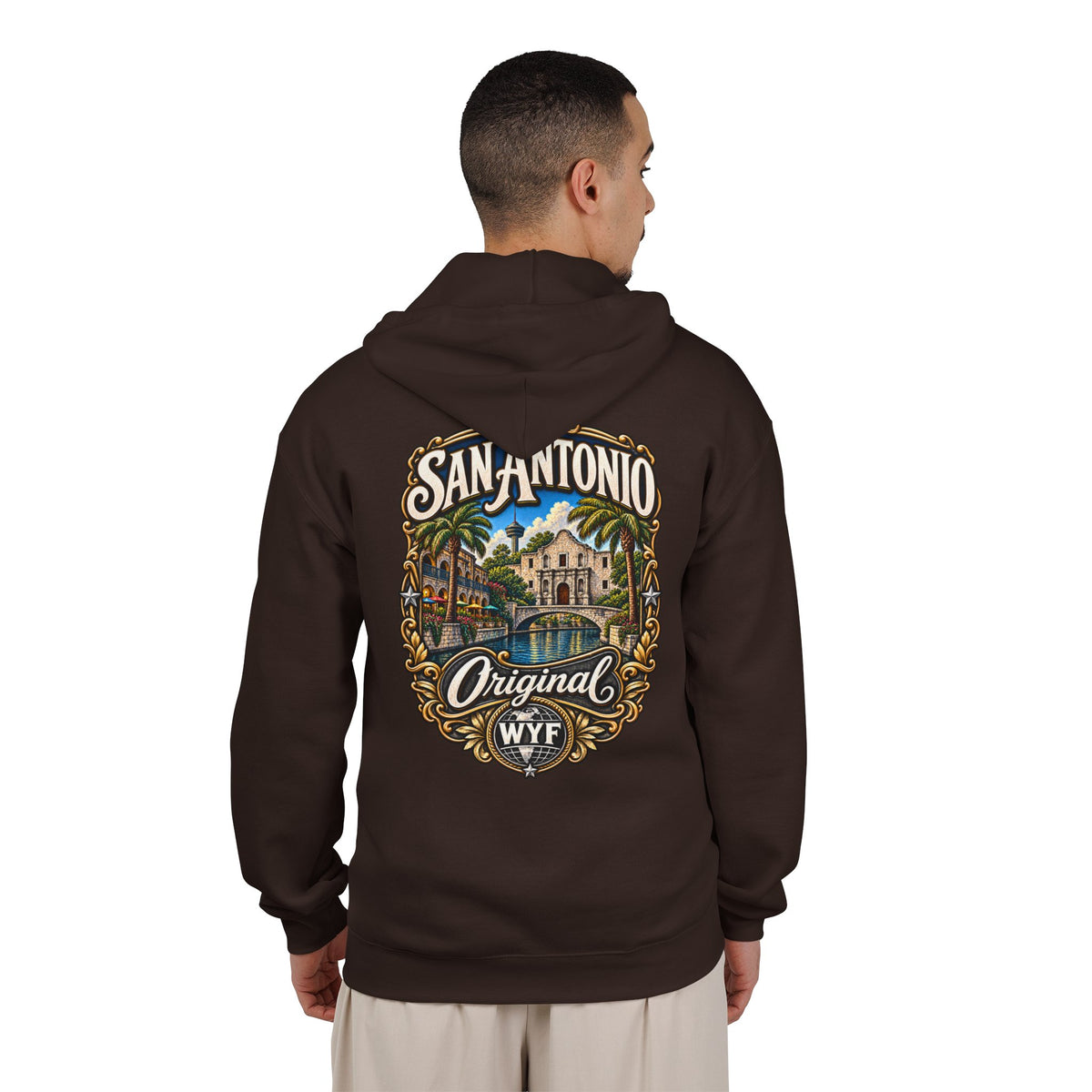 WYF San Antonio Full-Zip Hoodie | San Antonio Souvenir & Where You From Streetwear