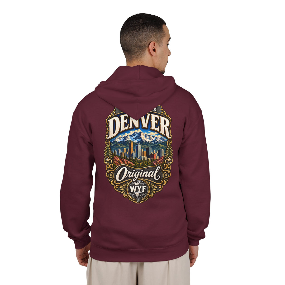 WYF Denver Full-Zip Hoodie | Denver Souvenir & Where You From Streetwear