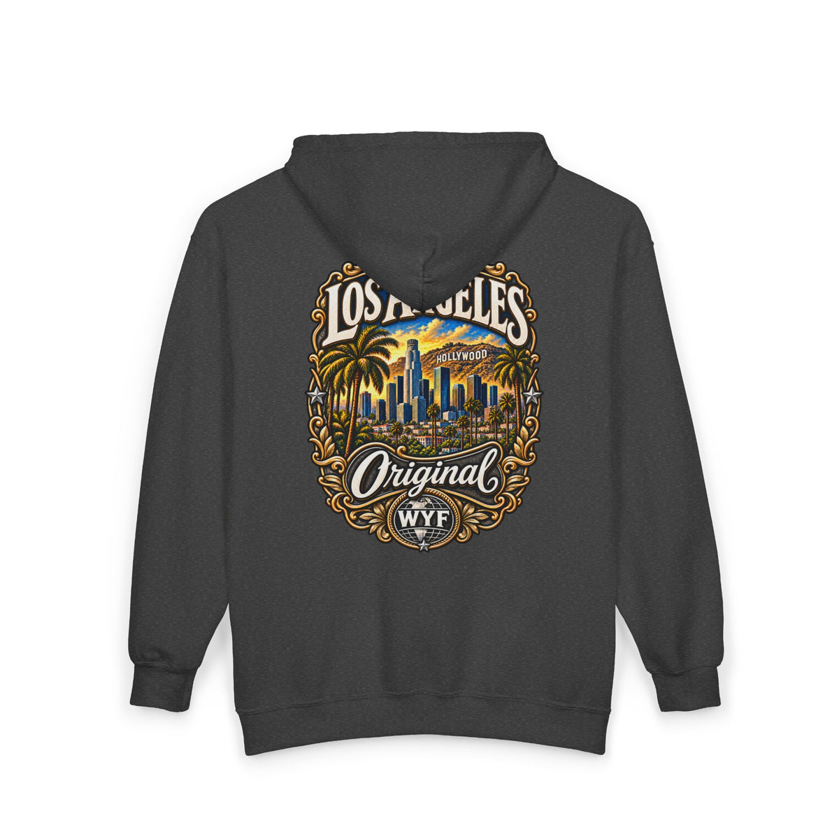 WYF Los Angeles Full-Zip Hoodie | Los Angeles Souvenir & Where You From Streetwear