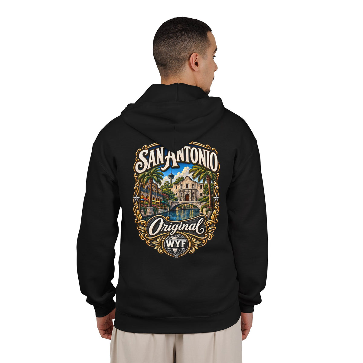 WYF San Antonio Full-Zip Hoodie | San Antonio Souvenir & Where You From Streetwear