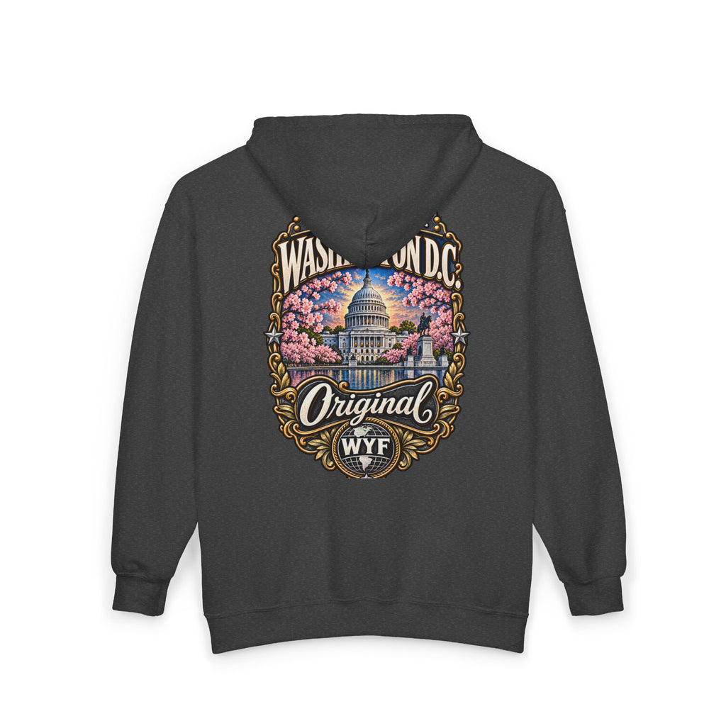 WYF Washington Dc Full-Zip Hoodie | Washington Dc Souvenir & Where You From Streetwear
