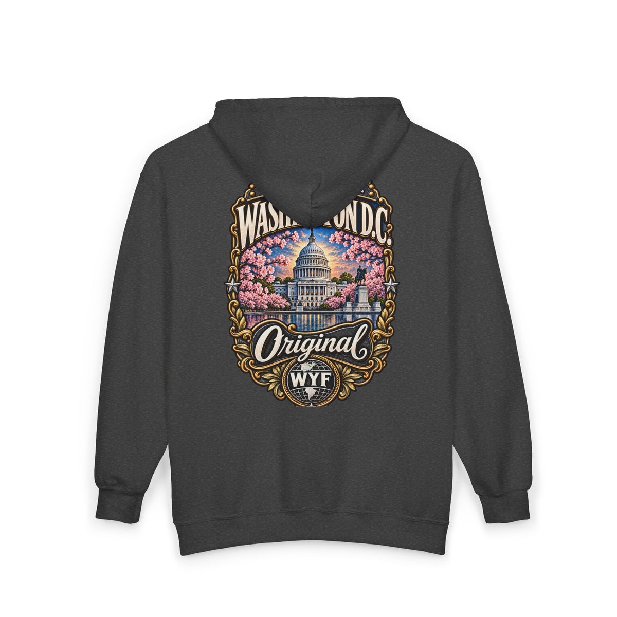 WYF Washington Dc Full-Zip Hoodie | Washington Dc Souvenir & Where You From Streetwear