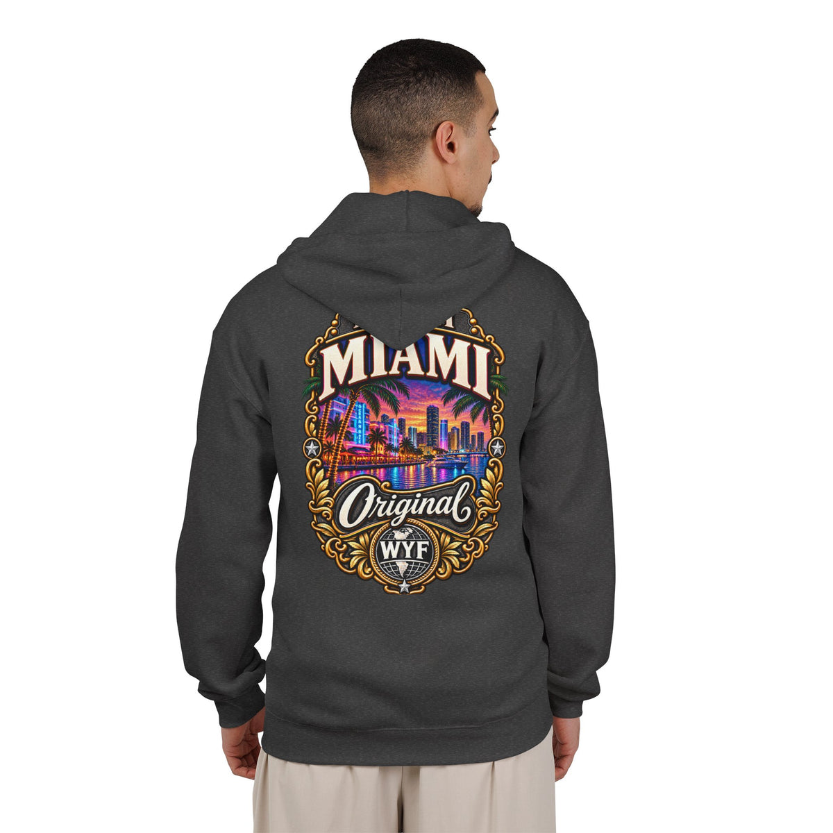 WYF Miami Full-Zip Hoodie | Miami Souvenir & Where You From Streetwear
