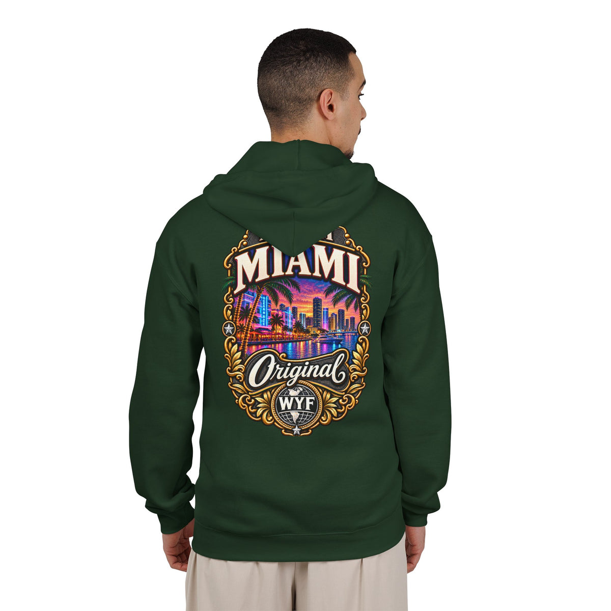 WYF Miami Full-Zip Hoodie | Miami Souvenir & Where You From Streetwear