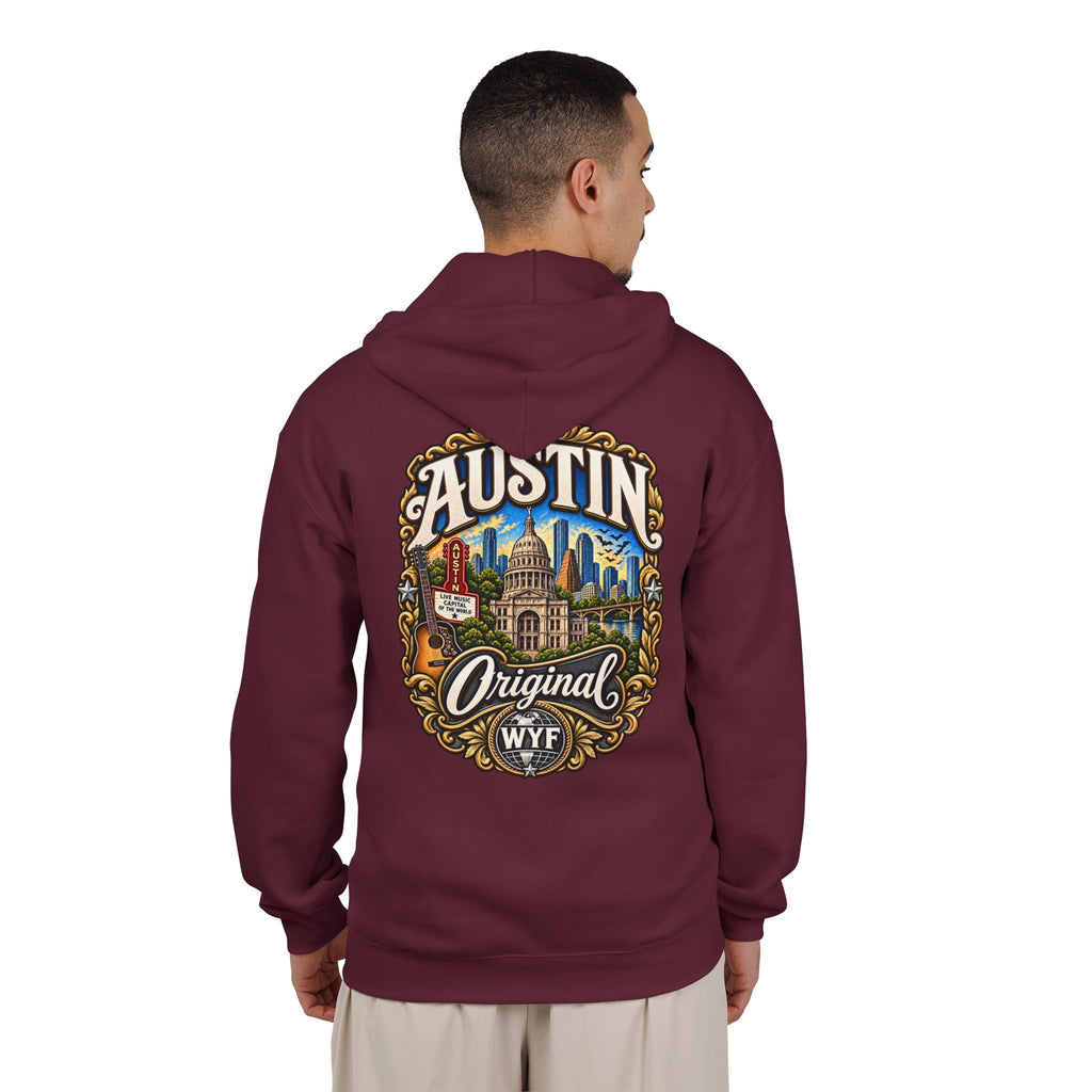 WYF Austin Full-Zip Hoodie | Austin Souvenir & Where You From Streetwear