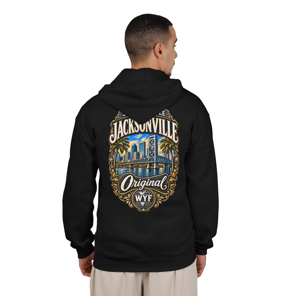 WYF Jacksonville Full-Zip Hoodie | Jacksonville Souvenir & Where You From Streetwear